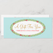 ファッション及び美しいの休日のギフト証明書 (正面/裏面)