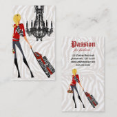 ファッション名刺ハンドバッグスーツケースゼブラ2 名刺 (正面/裏面)