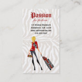 ファッション名刺ハンドバッグスーツケースゼブラ2 名刺 (裏面)