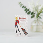 ファッション名刺ハンドバッグスーツケースゼブラ2 名刺 (スタンド正面)