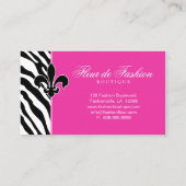 ファッション名刺（紋章の）フラ・ダ・リゼブラピンク 名刺 (裏面)