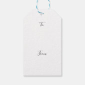 ファッション図解入りの、写真付きのギフトラベル「クリスマスストーリー」 ギフトタグ (裏面)