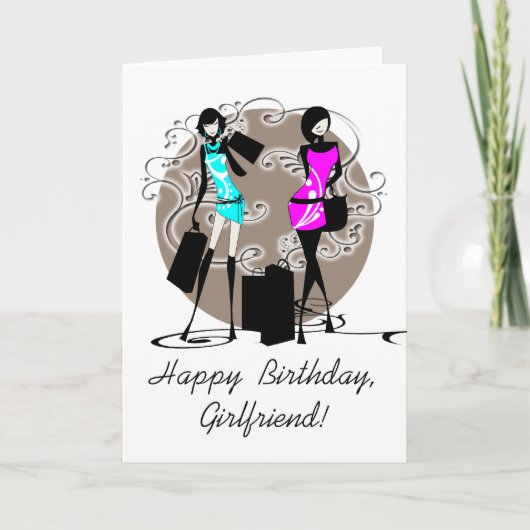 ファッション女の子らしい女の子の友人個人設定 カード (正面)