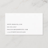 ファッション女性水彩スタイル 名刺 (裏面)