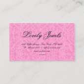 ファッション宝石nクラウンレオパードゼブラレースピンク 名刺 (裏面)