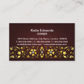 ファッション小物およびジュエリー 名刺 (裏面)