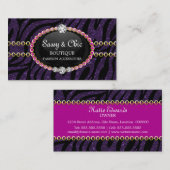 ファッション小物およびジュエリー 名刺 (正面/裏面)