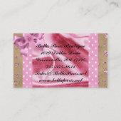 ファッション小物のピンクのグリッターの名刺 名刺 (裏面)