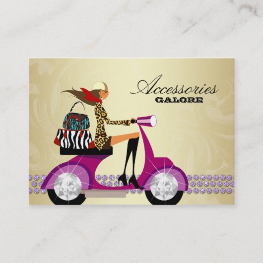 ファッション小物の財布のジュエリーの紫色の金ゴールド2 名刺 (正面)