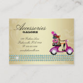 ファッション小物の財布のジュエリーの青い金ゴールド2 名刺 (裏面)