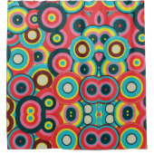 ファッション幾何学的ヴィンテージ – パタスタイリッシューン シャワーカーテン (正面)