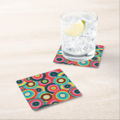 ファッション幾何学的ヴィンテージ – パタスタイリッシューン スクエアペーパーコースター (インサイチュ)