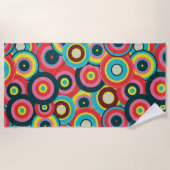 ファッション幾何学的ヴィンテージ – パタスタイリッシューン ビーチタオル (正面)