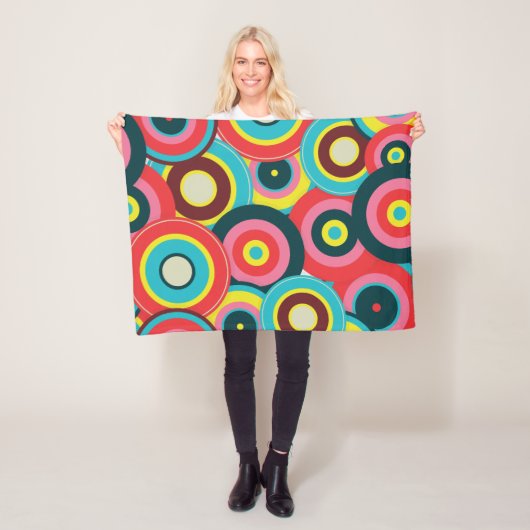 ファッション幾何学的ヴィンテージ – パタスタイリッシューン フリースブランケット (インサイチュ)