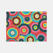 ファッション幾何学的ヴィンテージ – パタスタイリッシューン フリースブランケット (正面(横))