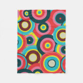 ファッション幾何学的ヴィンテージ – パタスタイリッシューン フリースブランケット (正面)