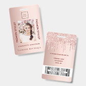 ファッション店の従業員フォトバラ金ゴールド贅沢 バッジ (正面＆裏面)