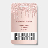 ファッション店の従業員フォトバラ金ゴールド贅沢 バッジ (裏面)