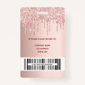 ファッション店の従業員フォトバラ金ゴールド贅沢 バッジ (裏面)