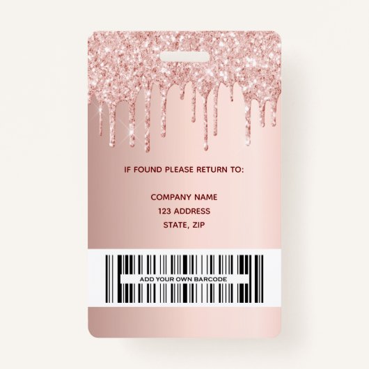 ファッション店の従業員フォトバラ金ゴールド贅沢 バッジ (裏面)