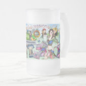 ファッション式 フロストグラスビールジョッキ (正面右)