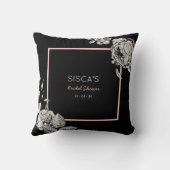 ファッション引用文ココシャネル – ヴィンテージブラックピンクPo クッション (裏面)