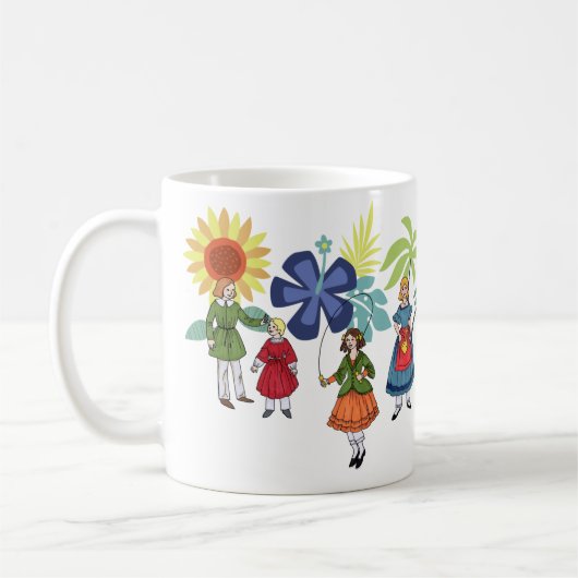 ファッション愛好家と子供のスタイル愛好家 コーヒーマグカップ (左)