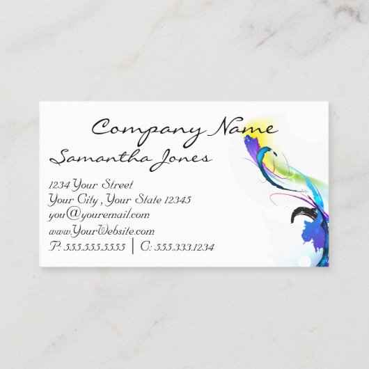 ファッション抽象芸術ロリケート絵を描(ばちゃばちゃ)跳ねる 名刺 (裏面)