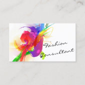 ファッション抽象芸術ロリケート絵を描（ばちゃばちゃ）跳ねる 名刺 (正面)
