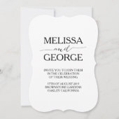 ファッション新郎新婦 招待状 (裏面)