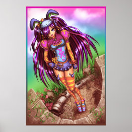 ファッション日本のアニメ女子 ポスター