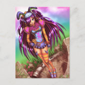 ファッション日本のアニメ女子 ポストカード (正面)