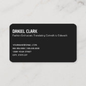 ファッション業 名刺 (裏面)