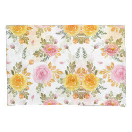 ファッション水彩フローラ 枕カバー