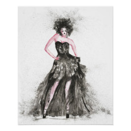 ファッション流行の女 ポスター