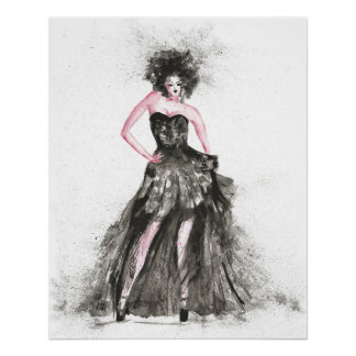 ファッション流行の女 ポスター