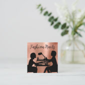 ファッション爪、 ネイルマニキュアの名刺 スクエア名刺 (スタンド正面)