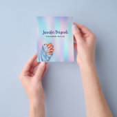 ファッション爪、 ネイルメイクアップアーティストデザインフライヤー チラシ (手)