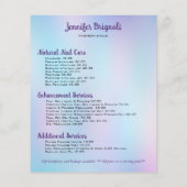 ファッション爪、 ネイルメイクアップアーティストデザインフライヤー チラシ (裏面)