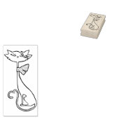 ファッション猫のスタンプ ラバースタンプ (押印)