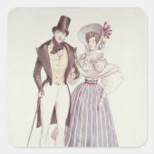 ファッション男性へと女性， 1830 スクエアシール (正面)