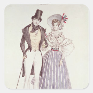 ファッション男性へと女性, 1830 スクエアシール