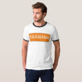 ファッション白と黄色 Tシャツ (正面フル)