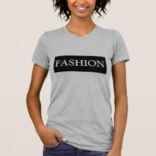 ファッション白黒人女性 Tシャツ