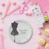 ファッション紙吹雪マネキモダンンカスタムパーティー ペーパープレート (パーティー)