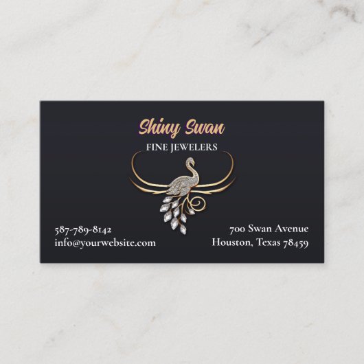 ファッション素晴らしジュエリー名刺 名刺 (正面)