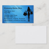 ファッション美しいショッピングテーマ 名刺 (正面/裏面)