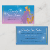 ファッション美しいスパサロンマーメイドイラストレーション 名刺 (正面/裏面)