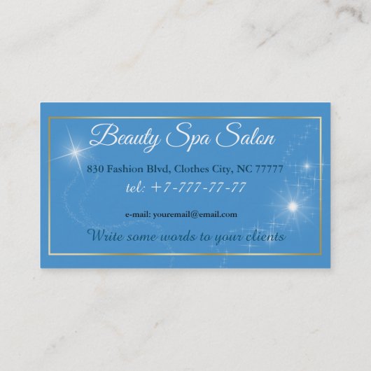 ファッション美しいスパサロンマーメイドイラストレーション 名刺 (裏面)