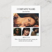 ファッション美しいビジネス5写真ソーシャルメディア 名刺 (正面)